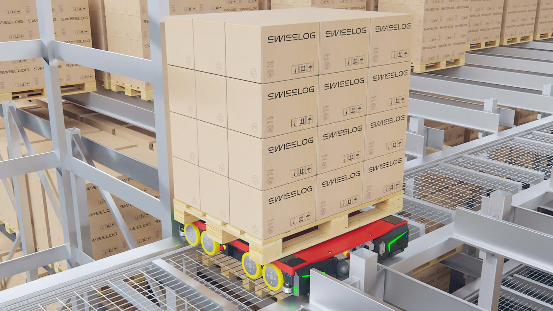 Swisslog unveils cross-aisle pallet shuttle at MODEX