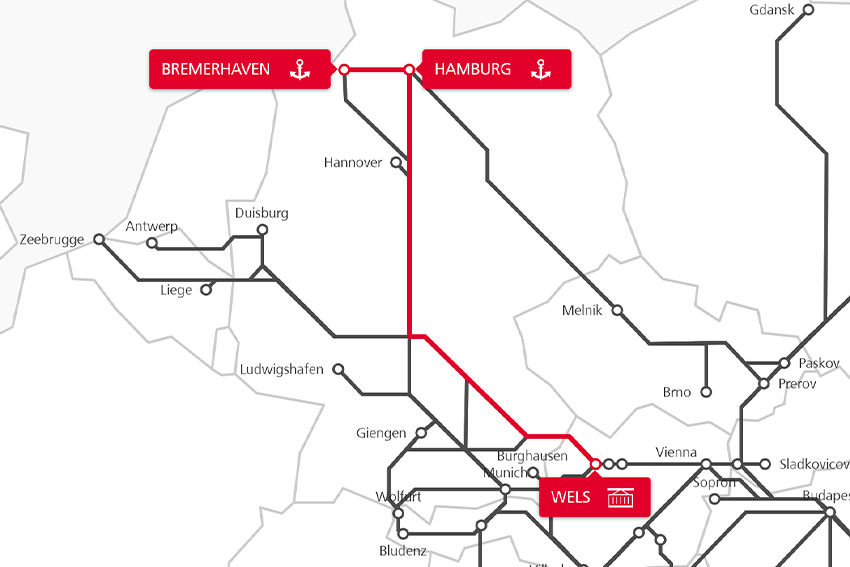 Rail Cargo Group adds Wels–Hamburg/Bremerhaven route